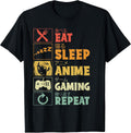 Eat Sleep Anime Gaming Repeat - Adult & Kids T-Shirts, Sweatshirts & Hoodies apparel design preview 1