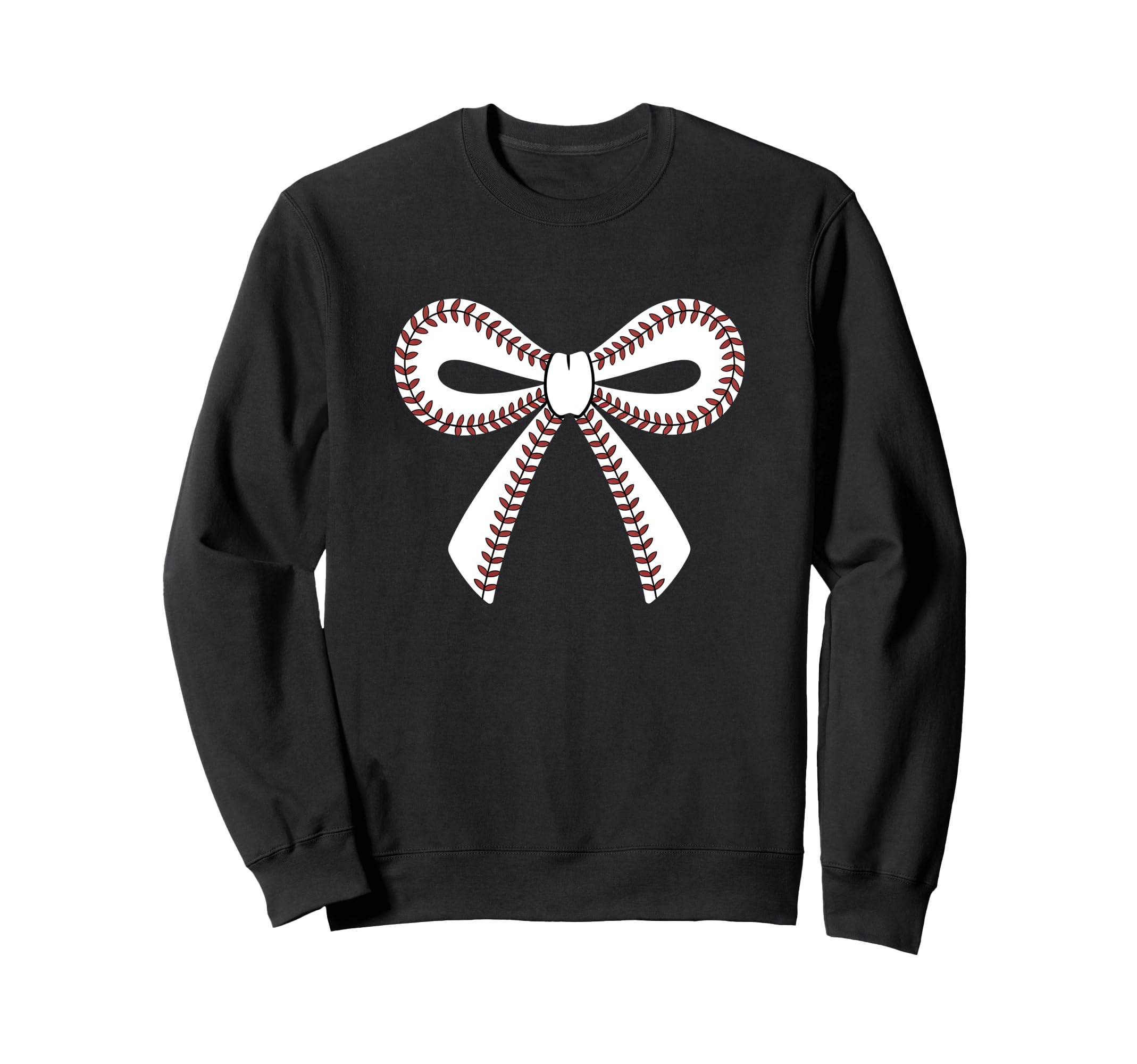 Baseball Bow Baseball Mom Mama Sweatshirt - Unique Graphic for Adults - T-Shirt, Sweatshirt, Hoodie