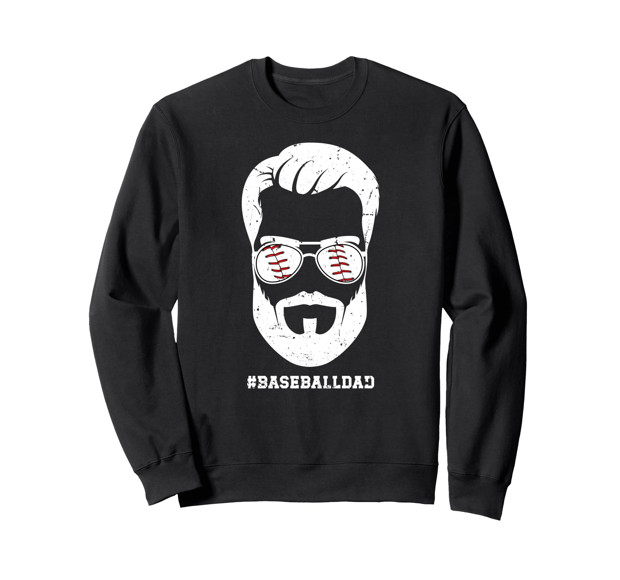 Baseball Dad Beard Dad Baseball Sweatshirt - Trendy Graphic for Adults - T-Shirt, Sweatshirt, Hoodie