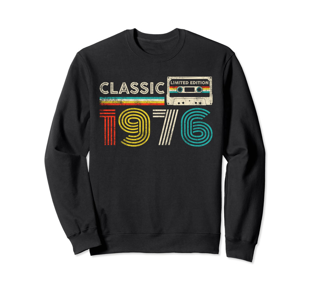 1976 1976 Cassette Tape Birthday Sweatshirt - Novelty Apparel for Adults - T-Shirt, Sweatshirt, Hoodie