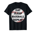Eat Sleep Baseball Repeat Baseball T-Shirt - Minimalist Print Unisex - T-Shirt, Sweatshirt, Hoodie
