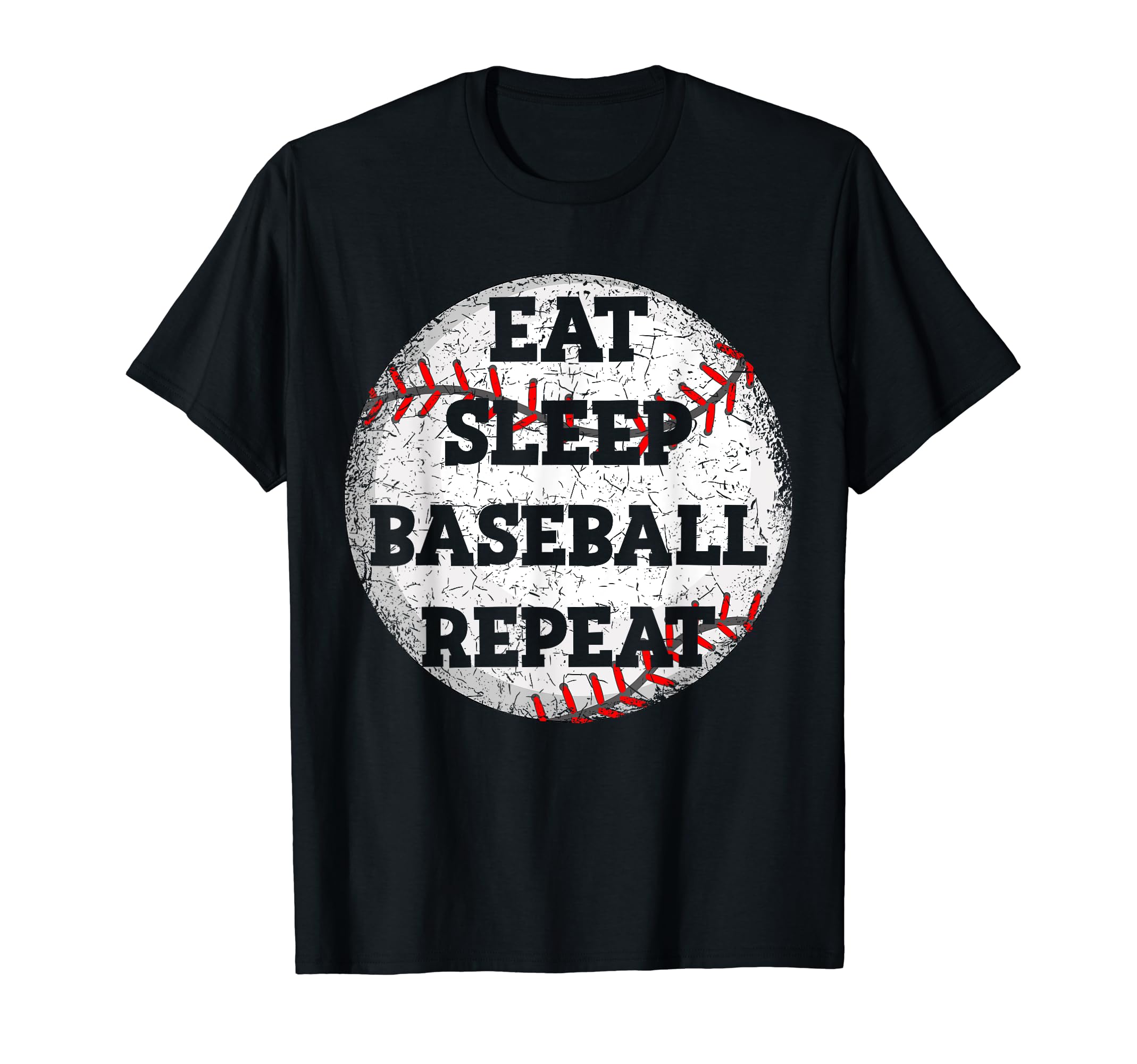 Eat Sleep Baseball Repeat Baseball T-Shirt - Minimalist Print Unisex - T-Shirt, Sweatshirt, Hoodie
