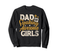 Dad Freaking Awesome Distressed Sweatshirt - Fun Novelty Design Men Women - T-Shirt, Sweatshirt, Hoodie
