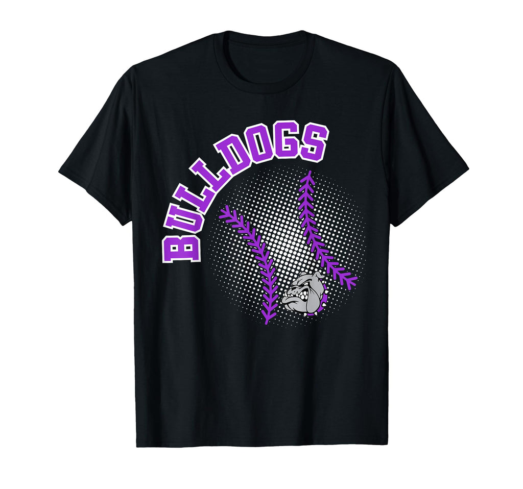 Bulldogs Baseball Purple Bulldogs T-Shirt - Custom Art Print Men Women - T-Shirt, Sweatshirt, Hoodie