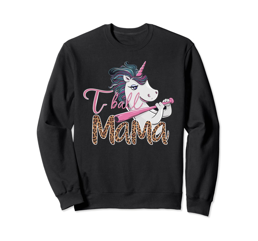 Teeball Mom Leopard T Ball Mom Sweatshirt - Custom Art Print Unisex - T-Shirt, Sweatshirt, Hoodie