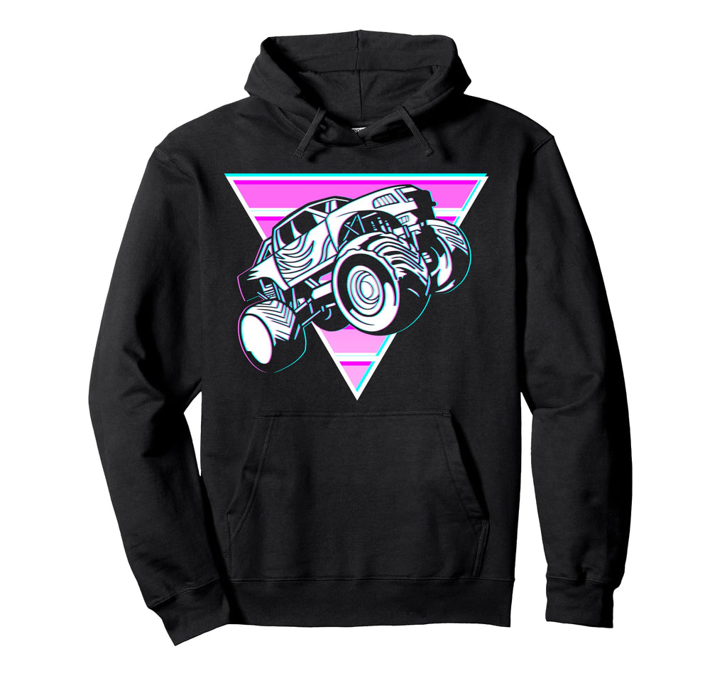 Vaporwave Aesthetic Monster Truck Offroad Hoodie - Trendy Graphic Men Women - T-Shirt, Sweatshirt, Hoodie