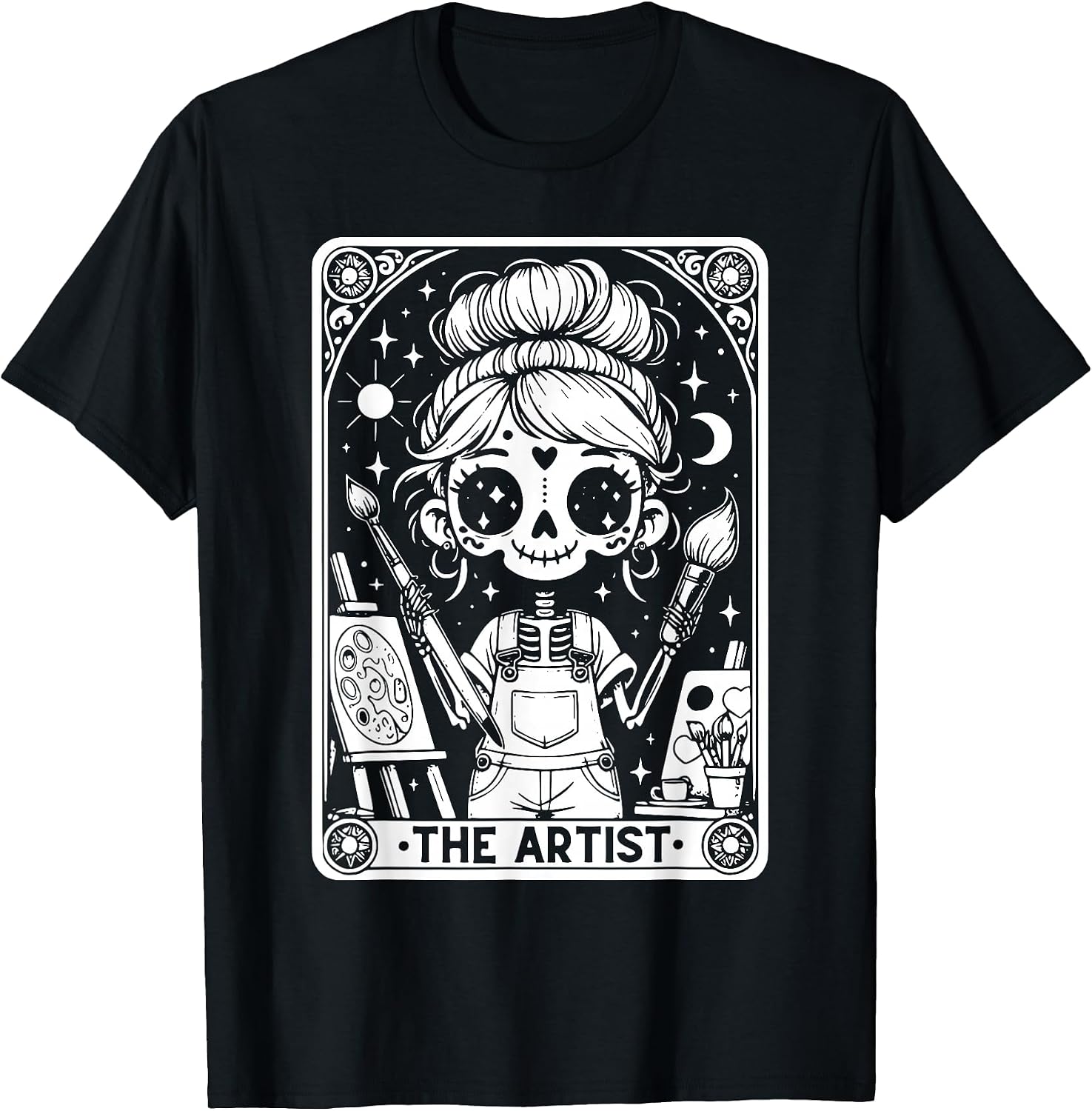 Artist Tarot Card Skeleton Painter Painting Lover - Adult & Kids T-Shirts, Sweatshirts & Hoodies apparel design preview 1
