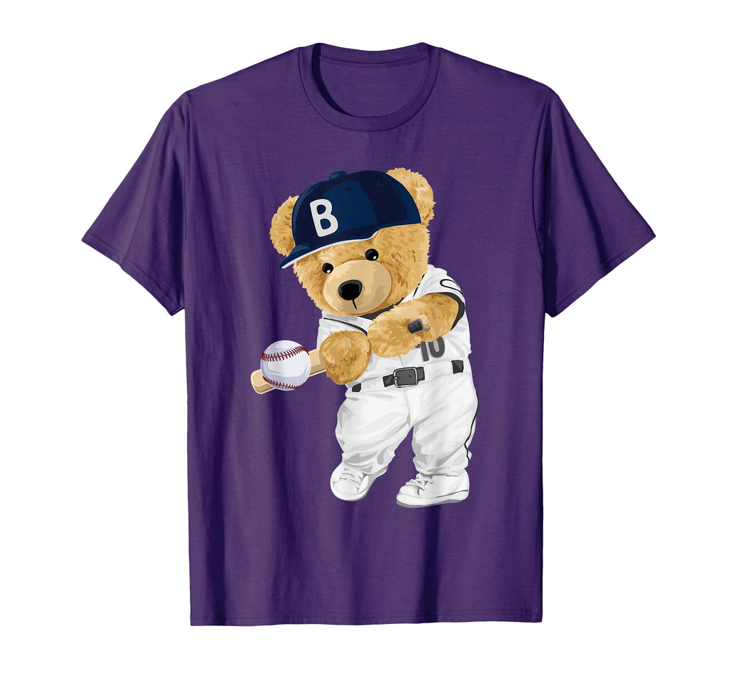 Teddy Bear Baseball Hitter T-Shirt - Aesthetic Graphic Men Women - T-Shirt, Sweatshirt, Hoodie