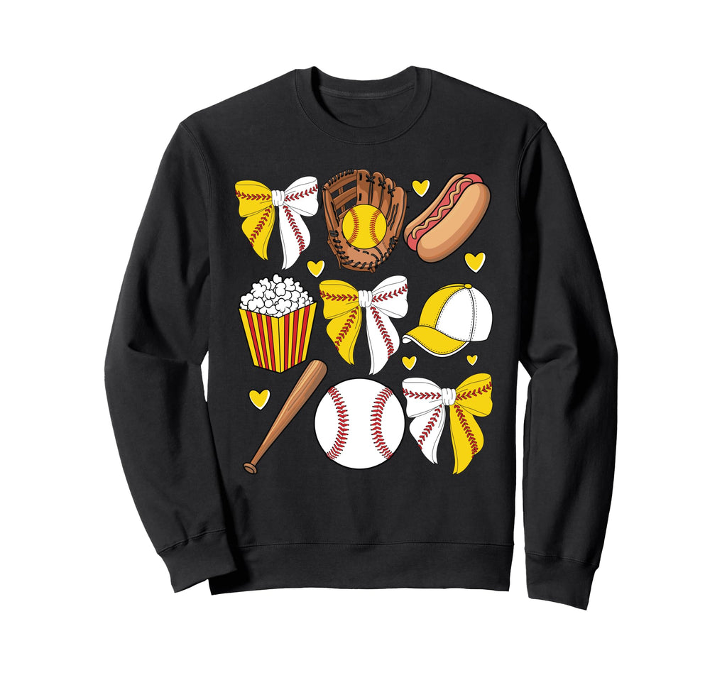 Half Baseball And Softball Mom Sweatshirt - Streetwear Style for Adults - T-Shirt, Sweatshirt, Hoodie