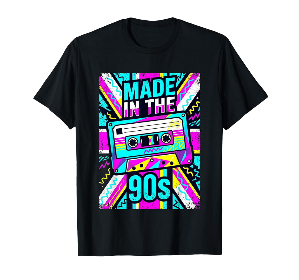 90S Cassette Tape Geometric Grunge Flag T-Shirt - Graphic Print Men Women - T-Shirt, Sweatshirt, Hoodie