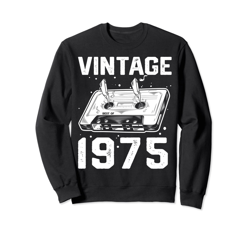Birthday Best 1975 Bday 1975 Cassette Sweatshirt - Unique Graphic Unisex - T-Shirt, Sweatshirt, Hoodie