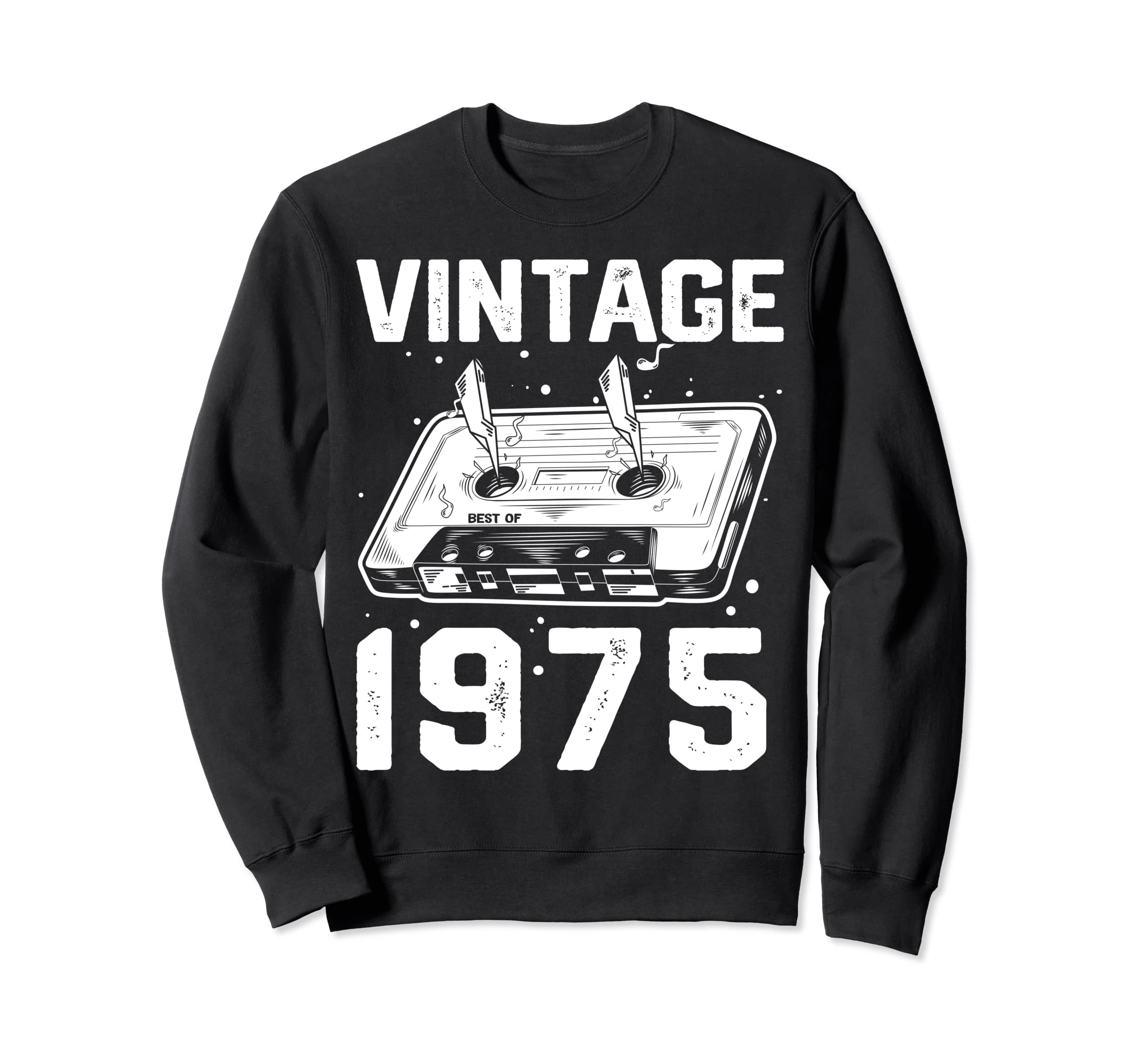 Birthday Best 1975 Bday 1975 Cassette Sweatshirt - Unique Graphic Unisex - T-Shirt, Sweatshirt, Hoodie