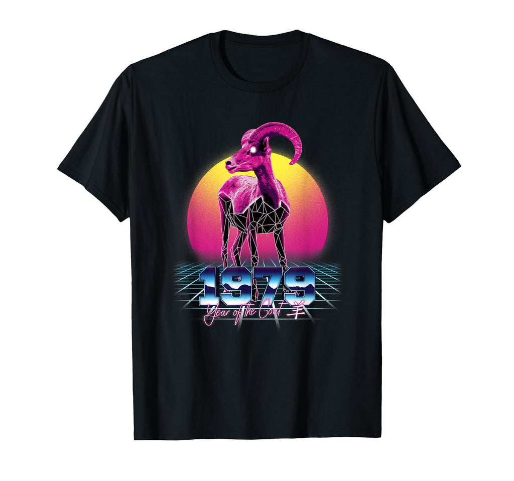 1979 Year Goat Chinese Zodiac T-Shirt - Minimalist Print Unisex - T-Shirt, Sweatshirt, Hoodie