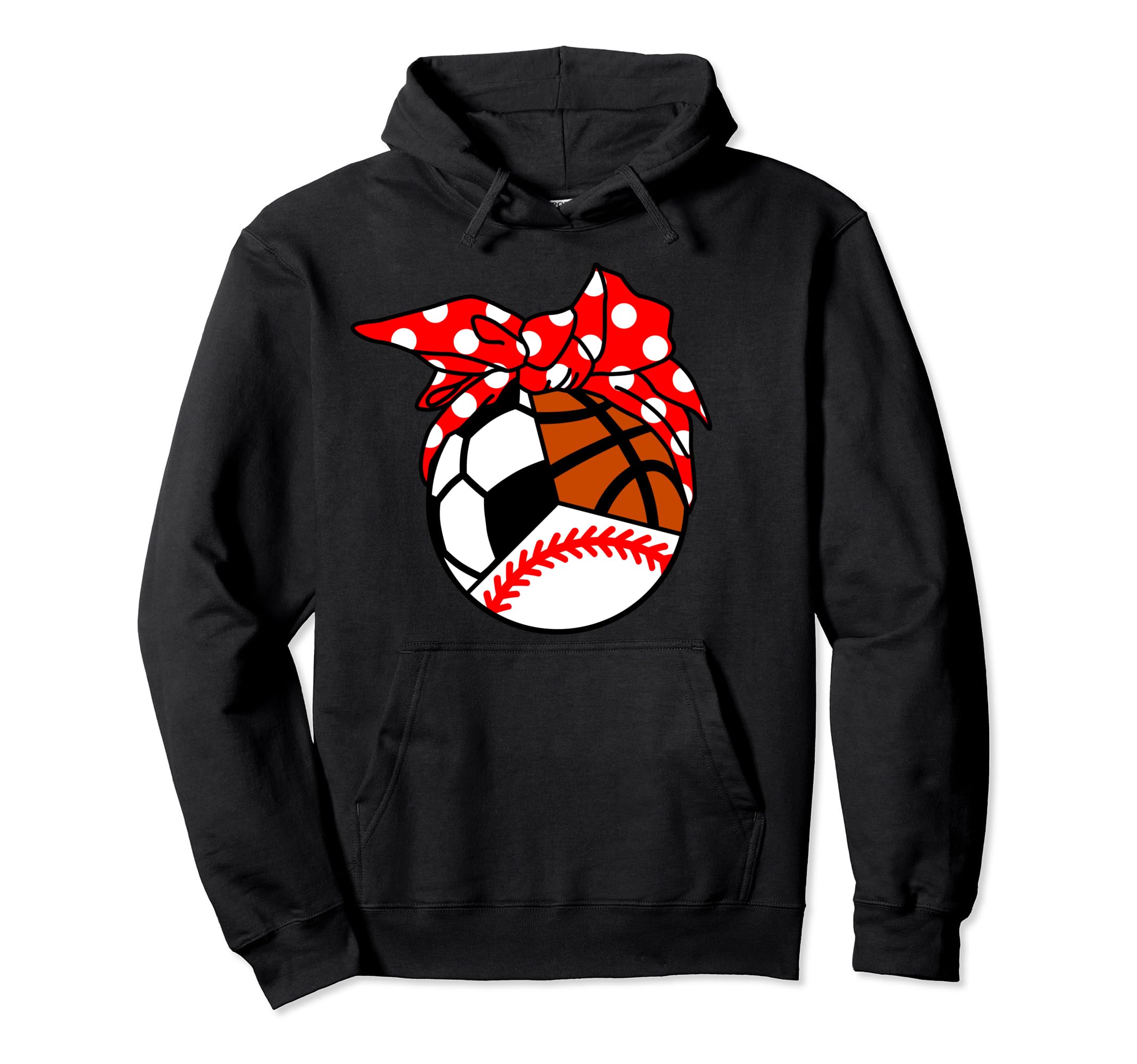 Baseball Soccer Basketball Player Mom Hoodie - Graphic Print for Adults - T-Shirt, Sweatshirt, Hoodie