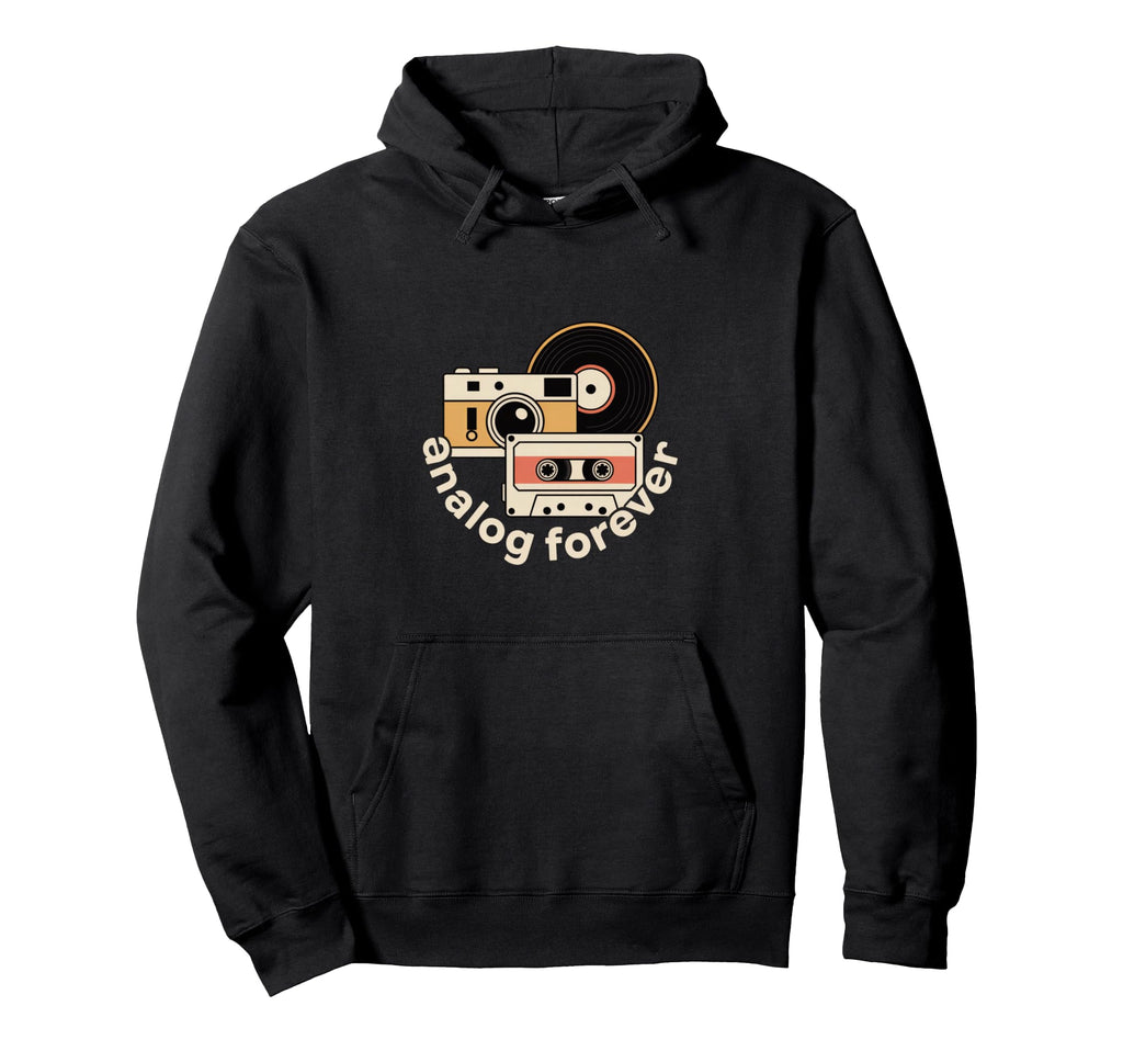 Analog Forever Camera Cassette Music Hoodie - Trendy Graphic Men Women - T-Shirt, Sweatshirt, Hoodie