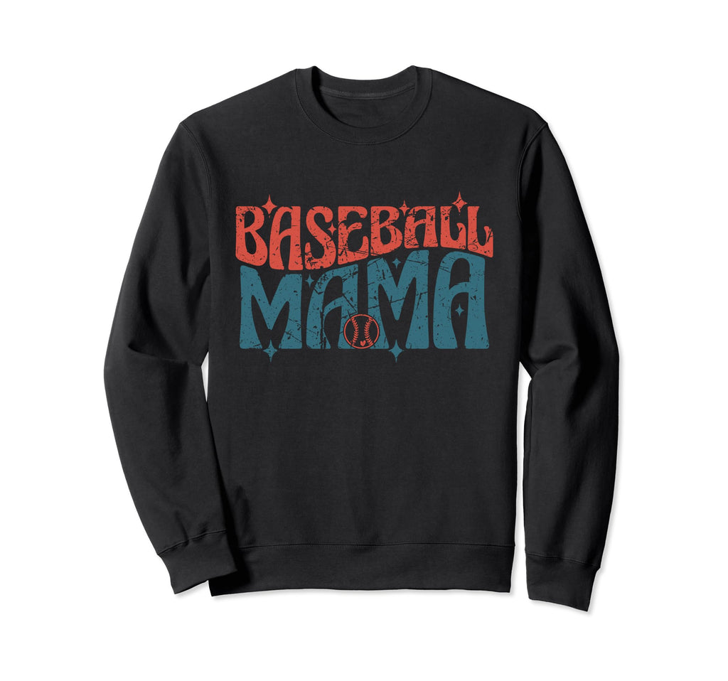 Baseball Mama Funny Baseball Sweatshirt - Graphic Print for Adults - T-Shirt, Sweatshirt, Hoodie