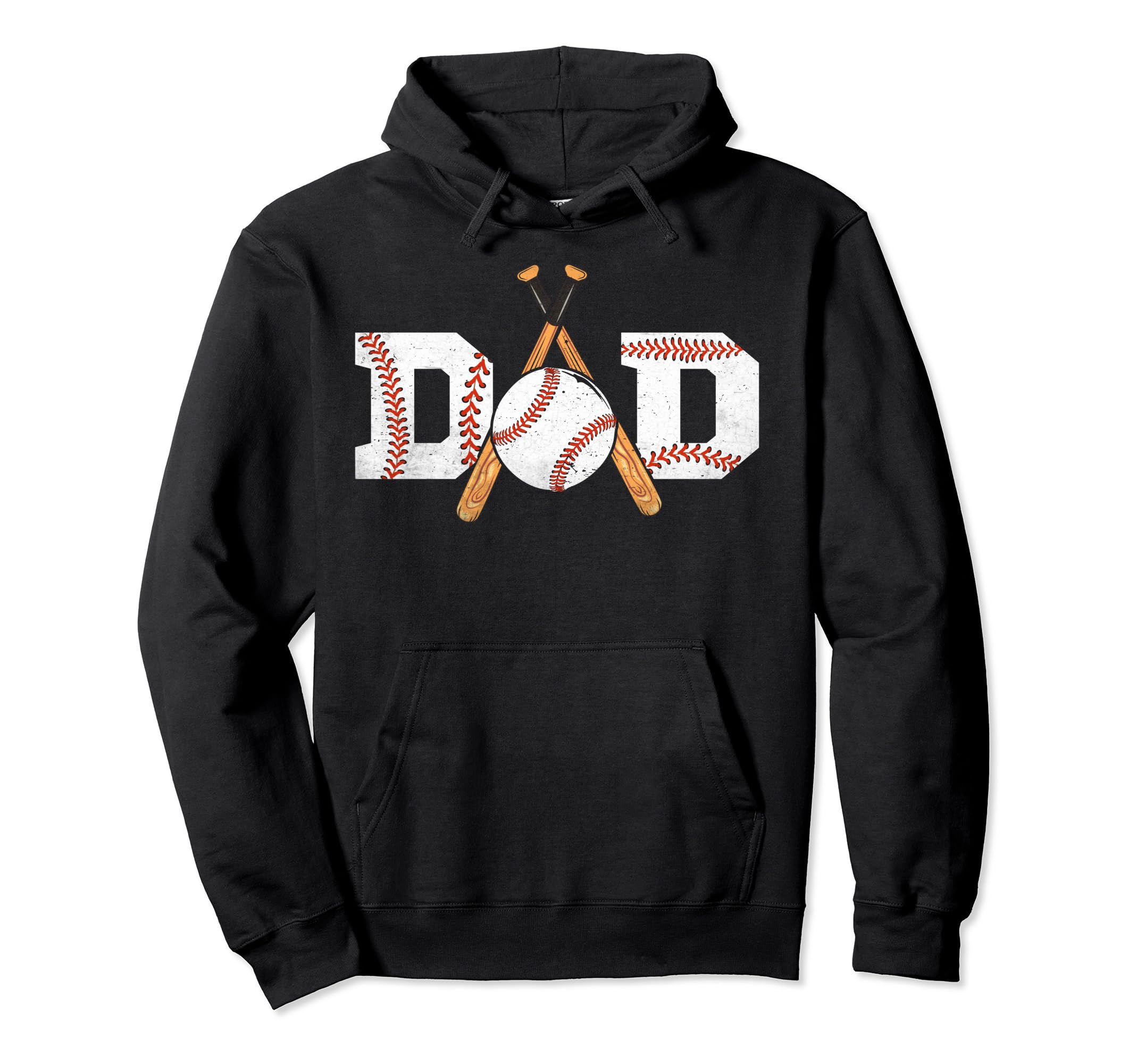Dad Baseball Ball Baseball Bat Daddy Hoodie - Custom Art Print for Adults - T-Shirt, Sweatshirt, Hoodie
