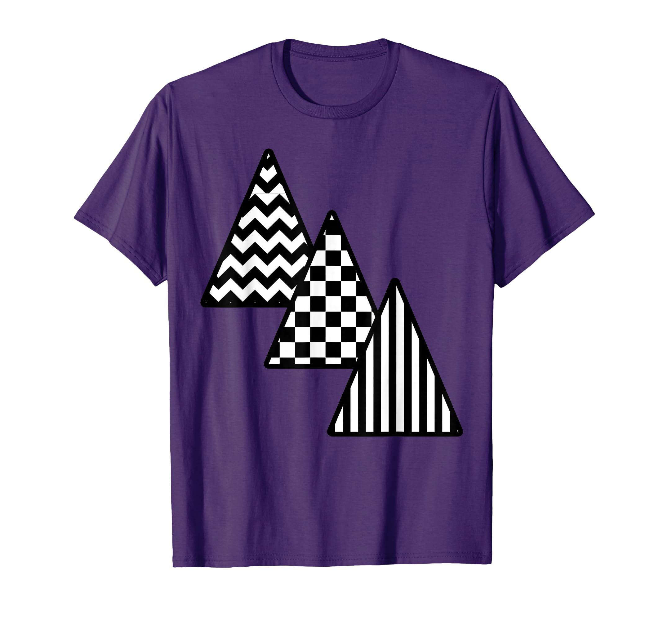 Zigzag Triangle Patterns Black And T-Shirt - Aesthetic Graphic for Adults - T-Shirt, Sweatshirt, Hoodie