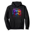 Dripping Paint Boombox Old School Hoodie - Fun Novelty Design for Adults - T-Shirt, Sweatshirt, Hoodie