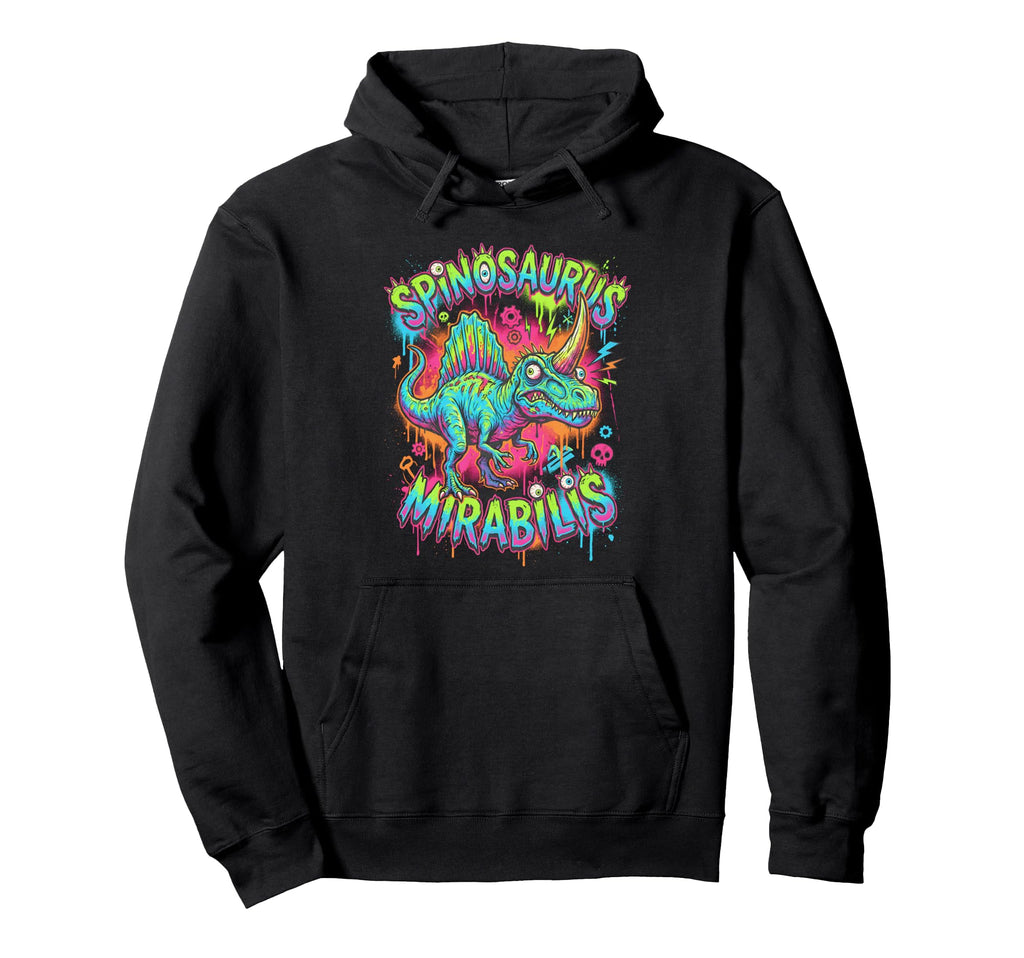 Spinosaurus Mirabilis Grunge Graffiti Hoodie - Novelty Apparel Unisex - T-Shirt, Sweatshirt, Hoodie