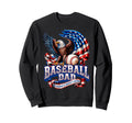 Baseball Fathers Day Usa Patriotic Sweatshirt - Trendy Graphic Men Women - T-Shirt, Sweatshirt, Hoodie