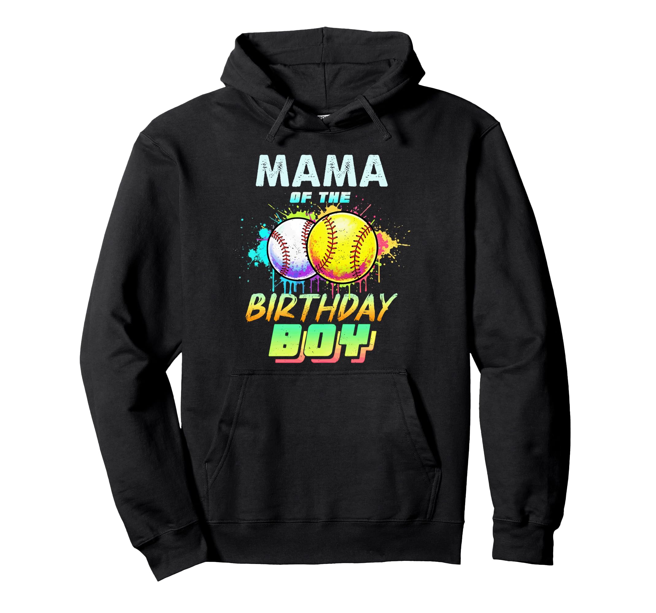 Mama Birthday Baseball Softball Hoodie - Minimalist Print for Adults - T-Shirt, Sweatshirt, Hoodie