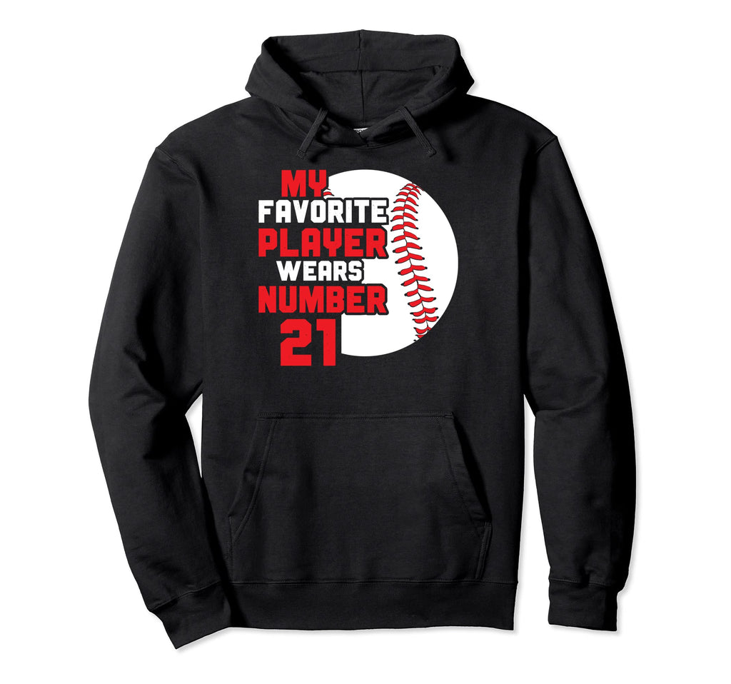 Baseball Mom Dad Favorite Baseball Player Hoodie - Unique Graphic Unisex - T-Shirt, Sweatshirt, Hoodie