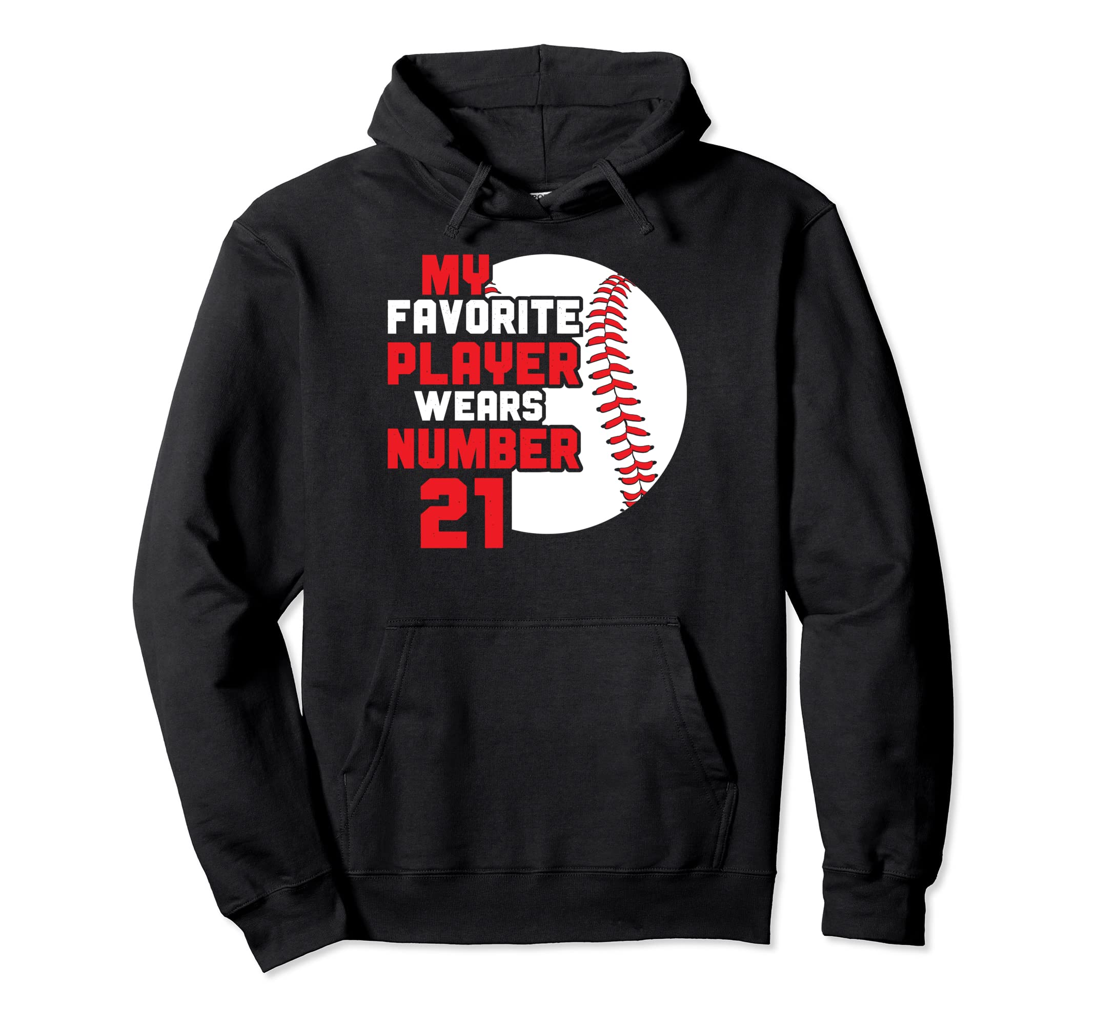 Baseball Mom Dad Favorite Baseball Player Hoodie - Unique Graphic Unisex - T-Shirt, Sweatshirt, Hoodie