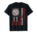 Baseball Brother American Flag T-Shirt - Novelty Apparel for Adults - T-Shirt, Sweatshirt, Hoodie