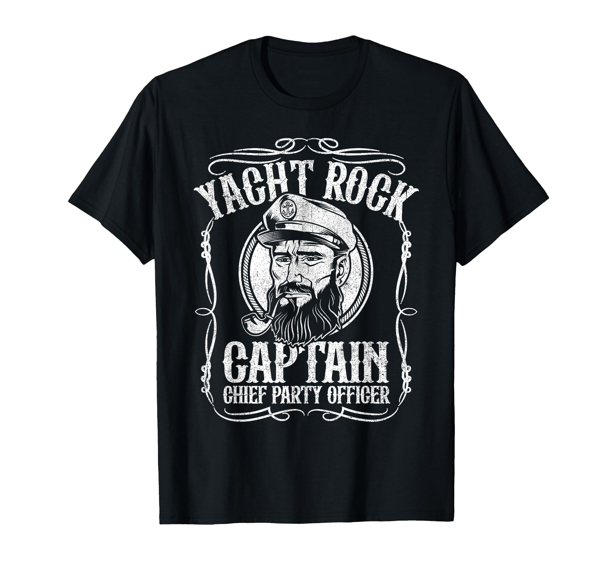 Funny Yacht Rock Captain Pontoon T-Shirt - Custom Art Print for Adults - T-Shirt, Sweatshirt, Hoodie