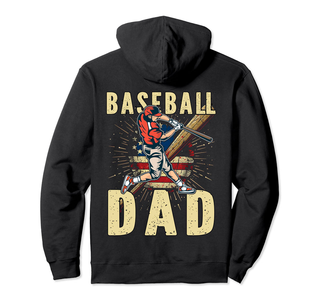 Baseball Dad Fathers Day Love Daddy Papa Hoodie - Minimalist Print Unisex - T-Shirt, Sweatshirt, Hoodie