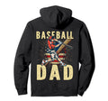 Baseball Dad Fathers Day Love Daddy Papa Hoodie - Minimalist Print Unisex - T-Shirt, Sweatshirt, Hoodie