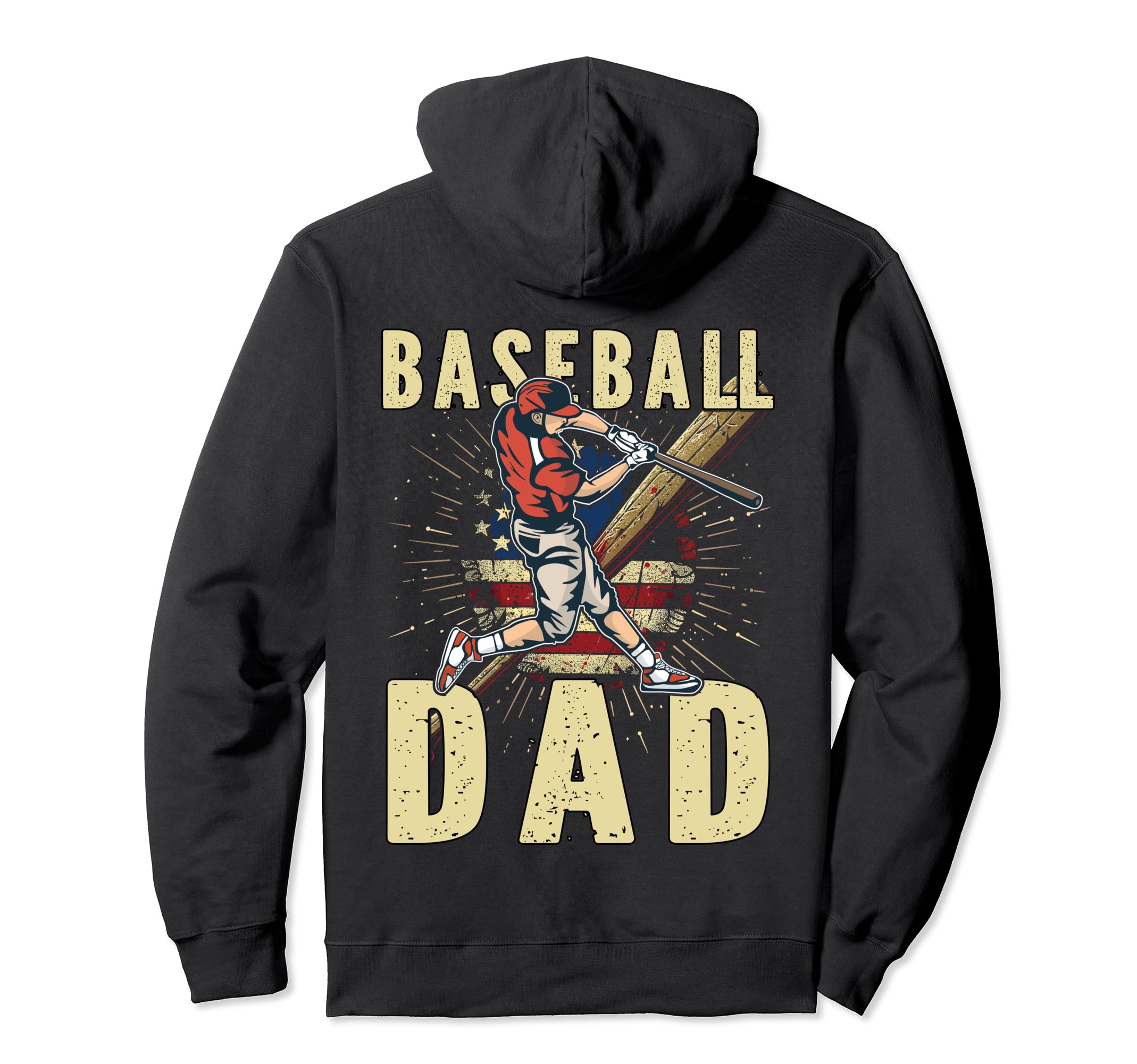 Baseball Dad Fathers Day Love Daddy Papa Hoodie - Minimalist Print Unisex - T-Shirt, Sweatshirt, Hoodie
