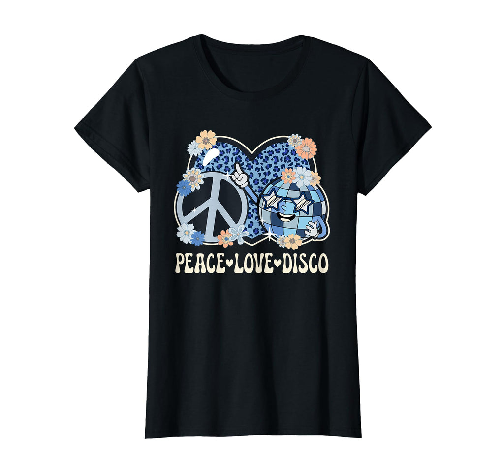 Peace Love Disco Outfit Leopard T-Shirt - Casual Everyday Wear for Adults - T-Shirt, Sweatshirt, Hoodie