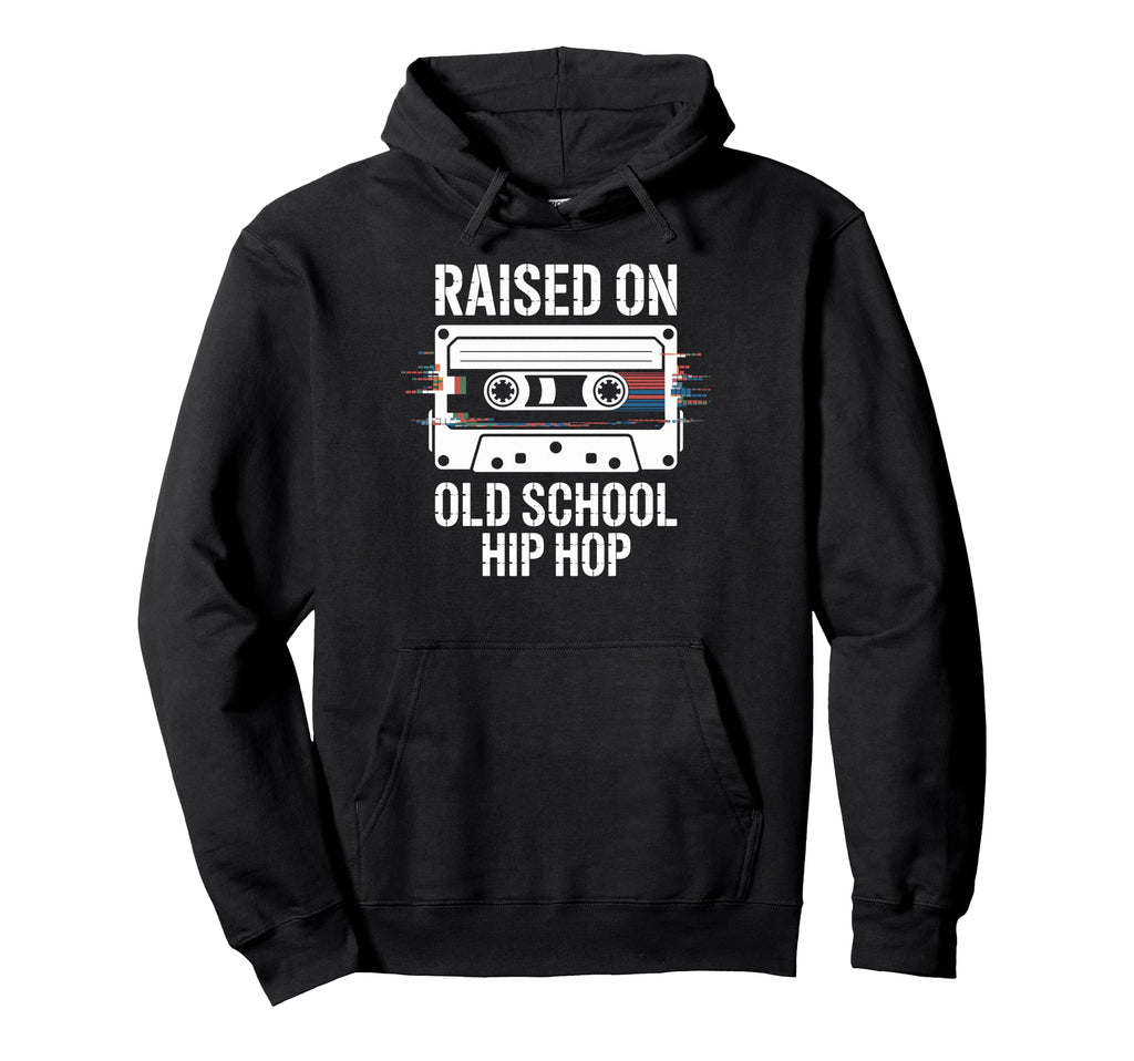 Raised Old School Hip Hop Cassette Tape Hoodie - Aesthetic Graphic Unisex - T-Shirt, Sweatshirt, Hoodie