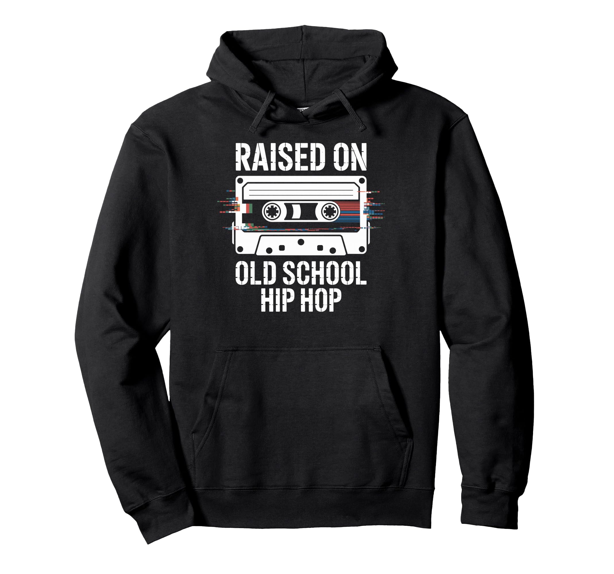 Raised Old School Hip Hop Cassette Tape Hoodie - Aesthetic Graphic Unisex - T-Shirt, Sweatshirt, Hoodie