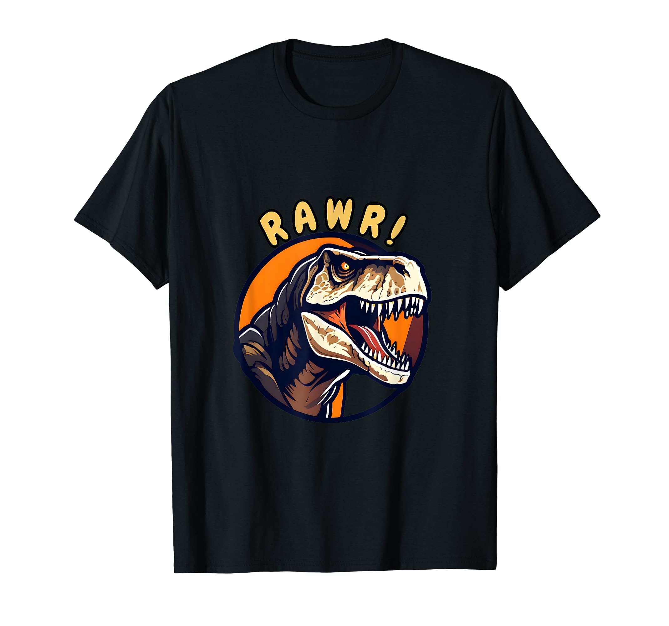 Fiery Dinosaur Twilight Sunset Rawr T-Shirt - Fun Novelty Design Unisex - T-Shirt, Sweatshirt, Hoodie