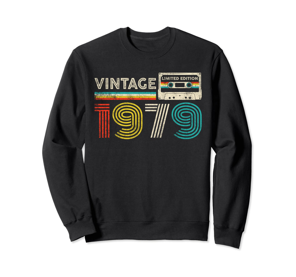 1979 Birthday 1979 Cassette Tape Sweatshirt - Graphic Print Men Women - T-Shirt, Sweatshirt, Hoodie