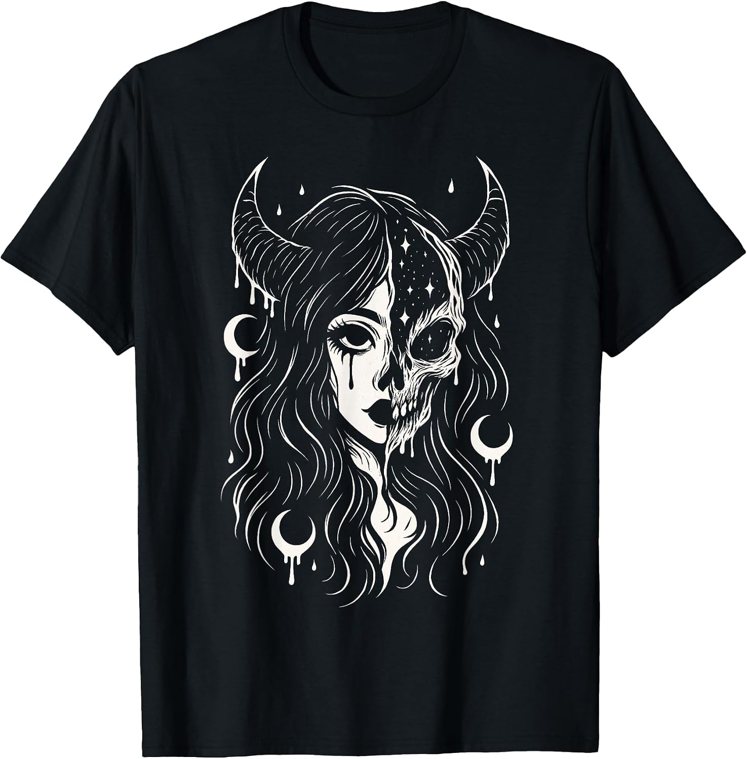 Horror Creepy Manga Anime Emo Harajuku Streetwear - Adult & Kids T-Shirts, Sweatshirts & Hoodies apparel design preview 1