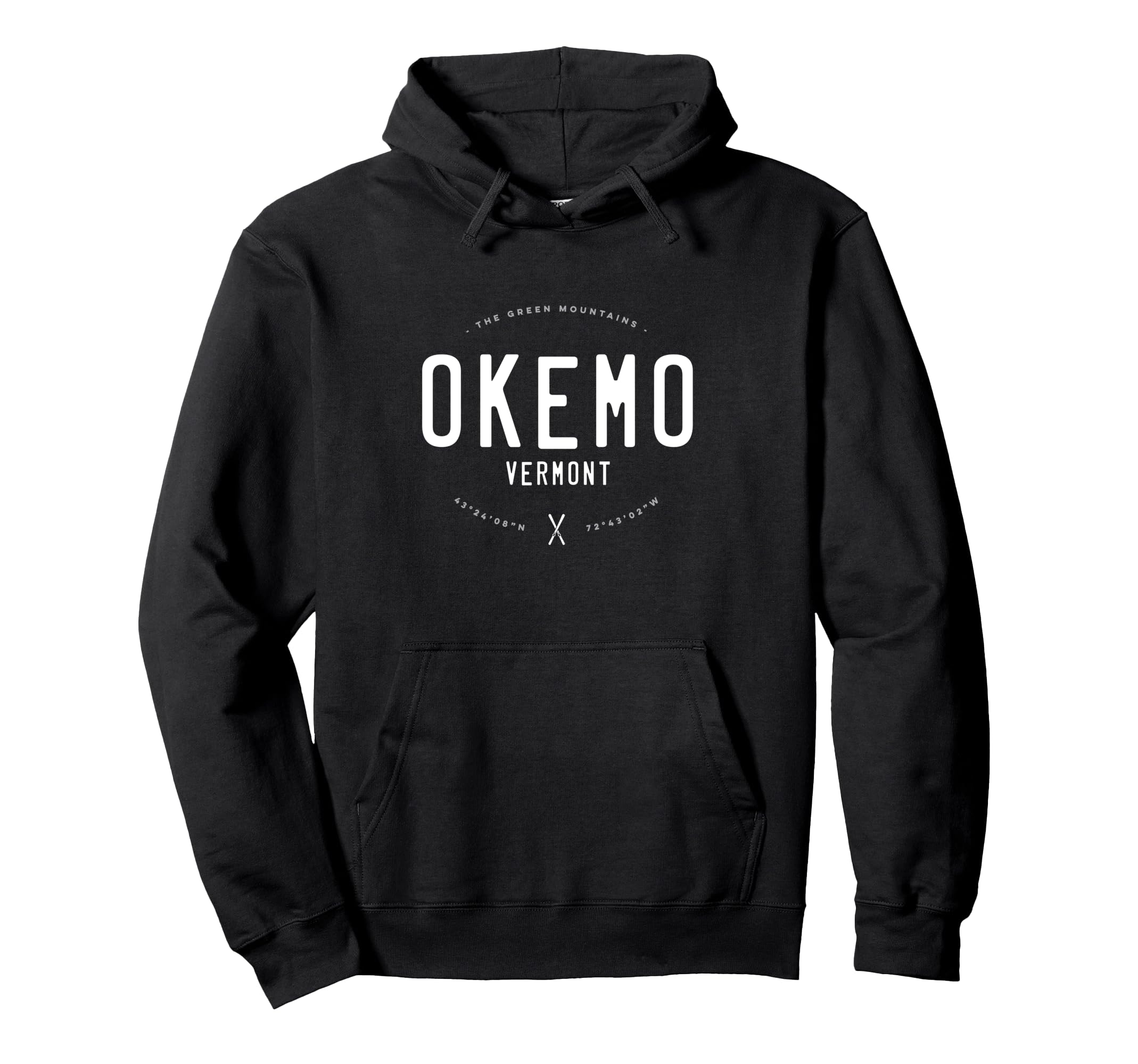 Okemo Mountain Vermont Distressed Ski Hoodie - Graphic Print for Adults - T-Shirt, Sweatshirt, Hoodie