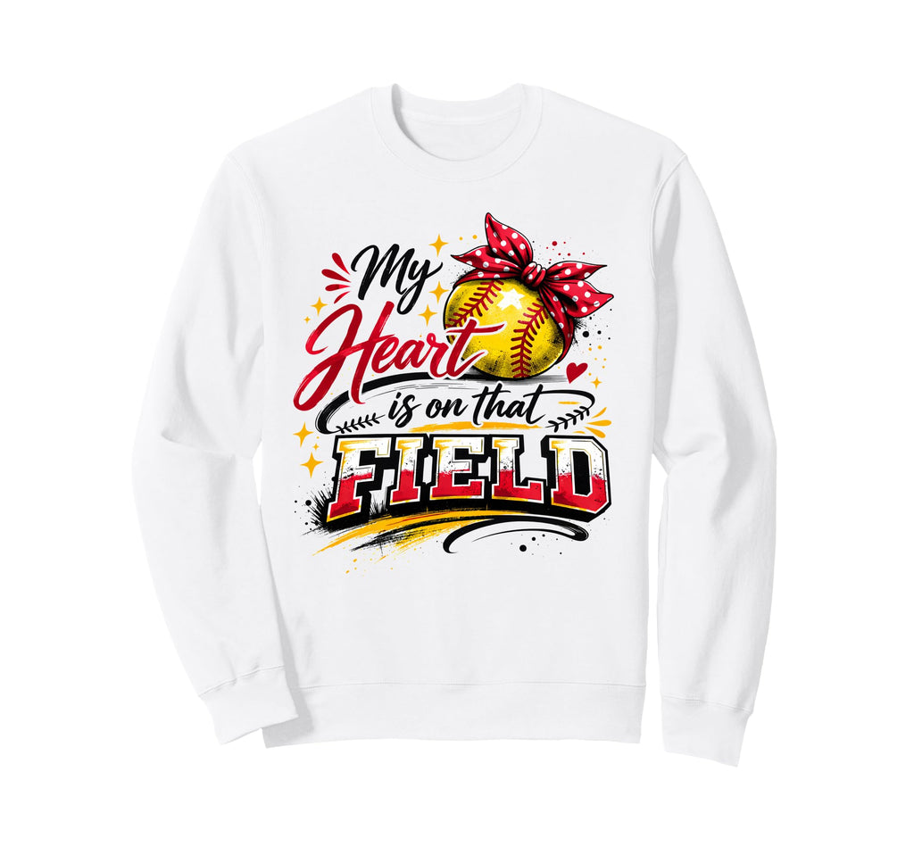 My Heart Is That Field Baseball Sweatshirt - Minimalist Print Men Women - T-Shirt, Sweatshirt, Hoodie