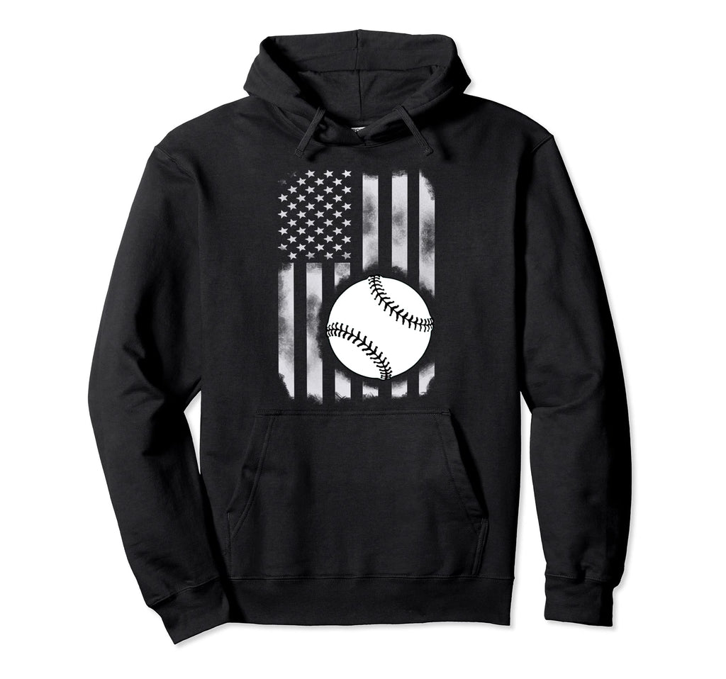 American Flag Baseball Usa 4Th July Dad Hoodie - Trendy Graphic for Adults - T-Shirt, Sweatshirt, Hoodie