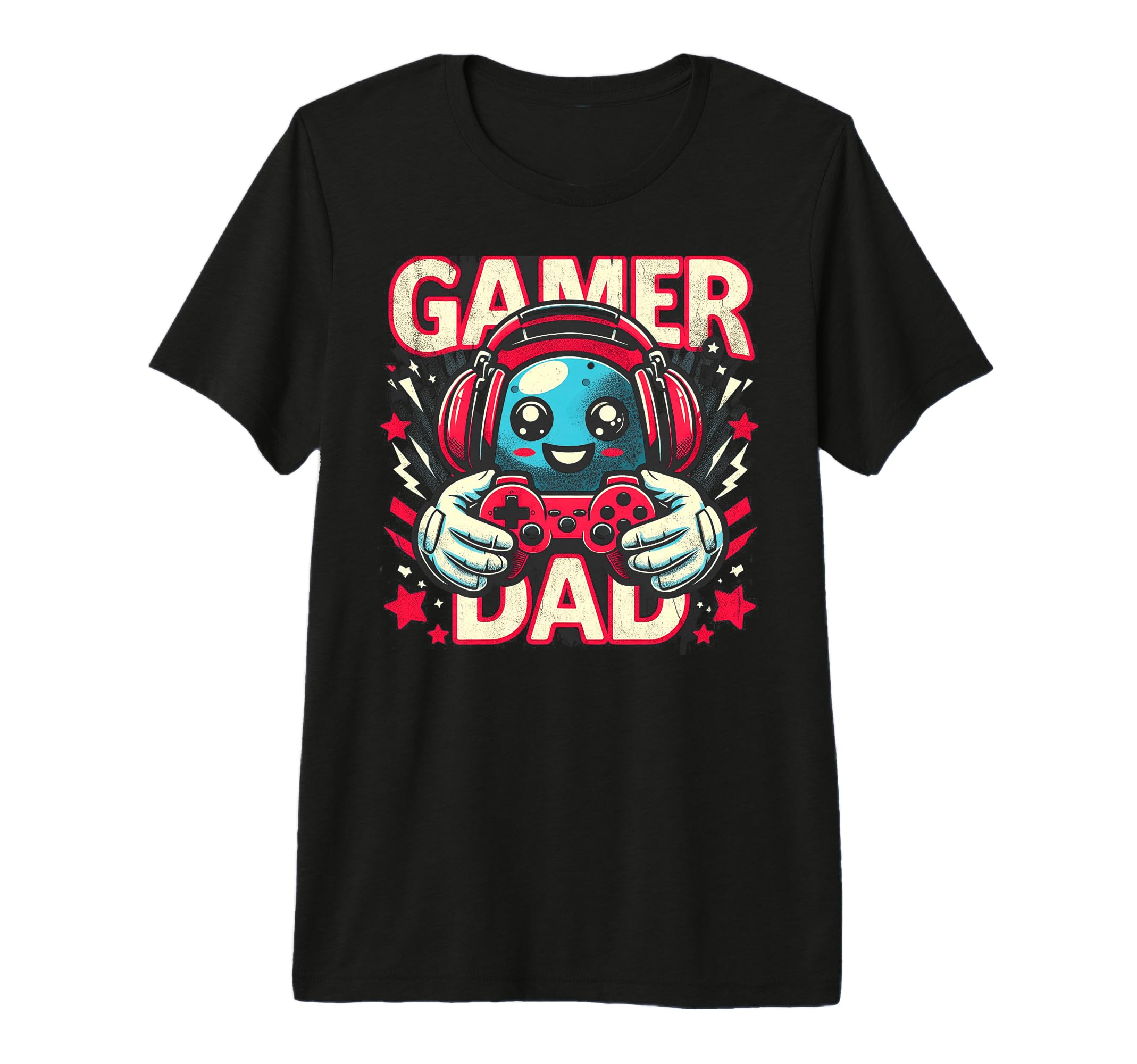 Gamer Dad Game Controller Gaming Video T-Shirt - Graphic Print for Adults - T-Shirt, Sweatshirt, Hoodie