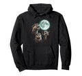 Three Otter Moon Howling Wolf Parody Hoodie - Unique Graphic Men Women - T-Shirt, Sweatshirt, Hoodie