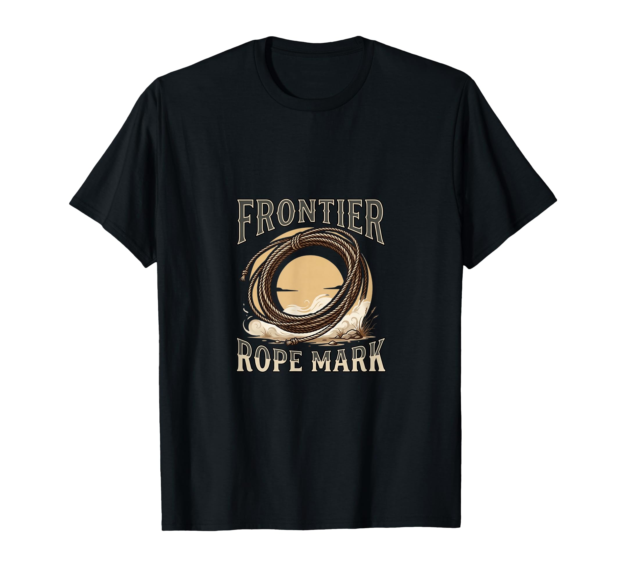 Frontier Rope Mark Western Cowboy T-Shirt - Aesthetic Graphic for Adults - T-Shirt, Sweatshirt, Hoodie