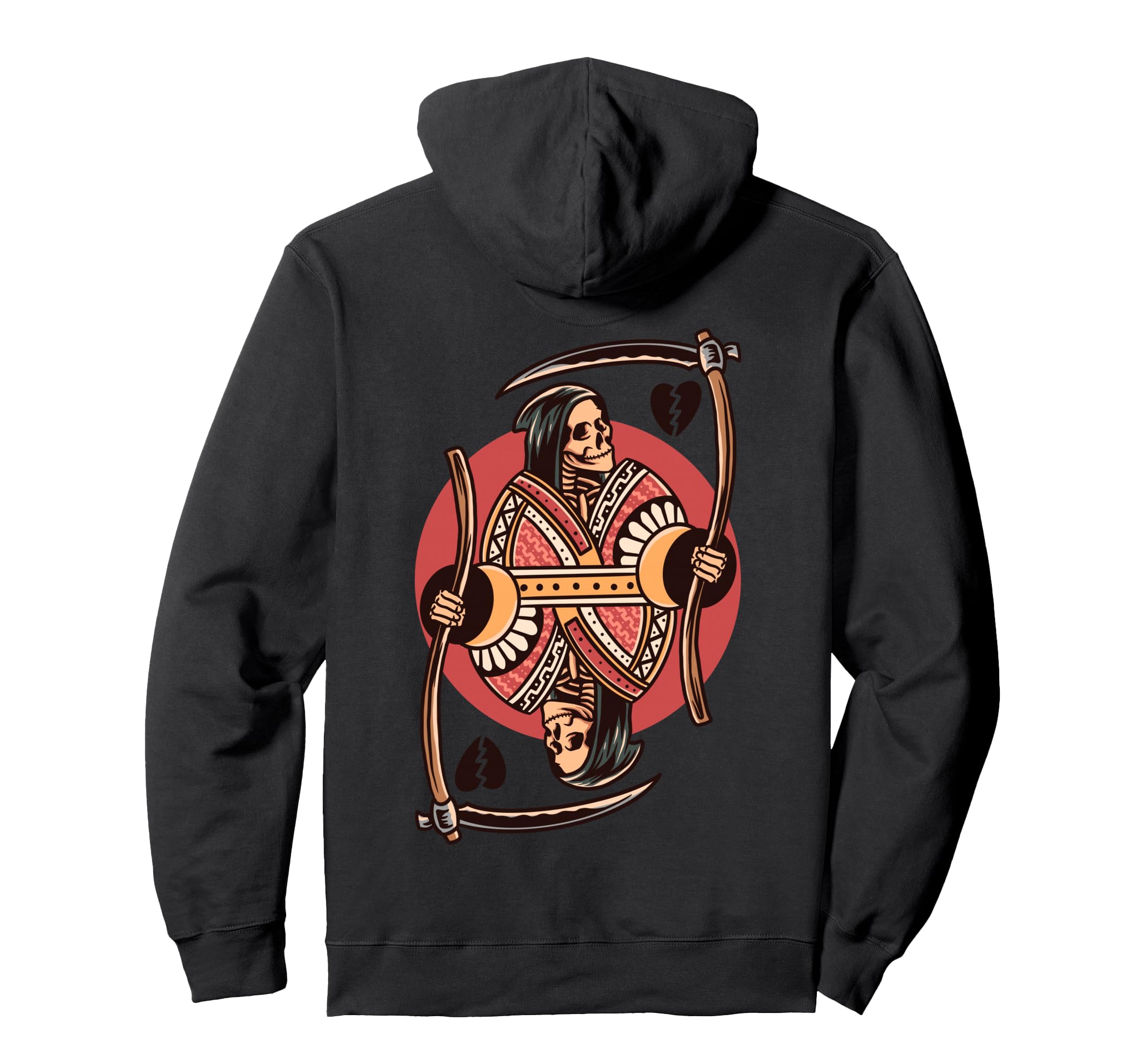 Reaper Card Game Backprint Aesthetic Edgy Hoodie - Graphic Print Unisex - T-Shirt, Sweatshirt, Hoodie