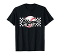 Baseball Mama T Ball Mom Checkered T-Shirt - Custom Art Print for Adults - T-Shirt, Sweatshirt, Hoodie
