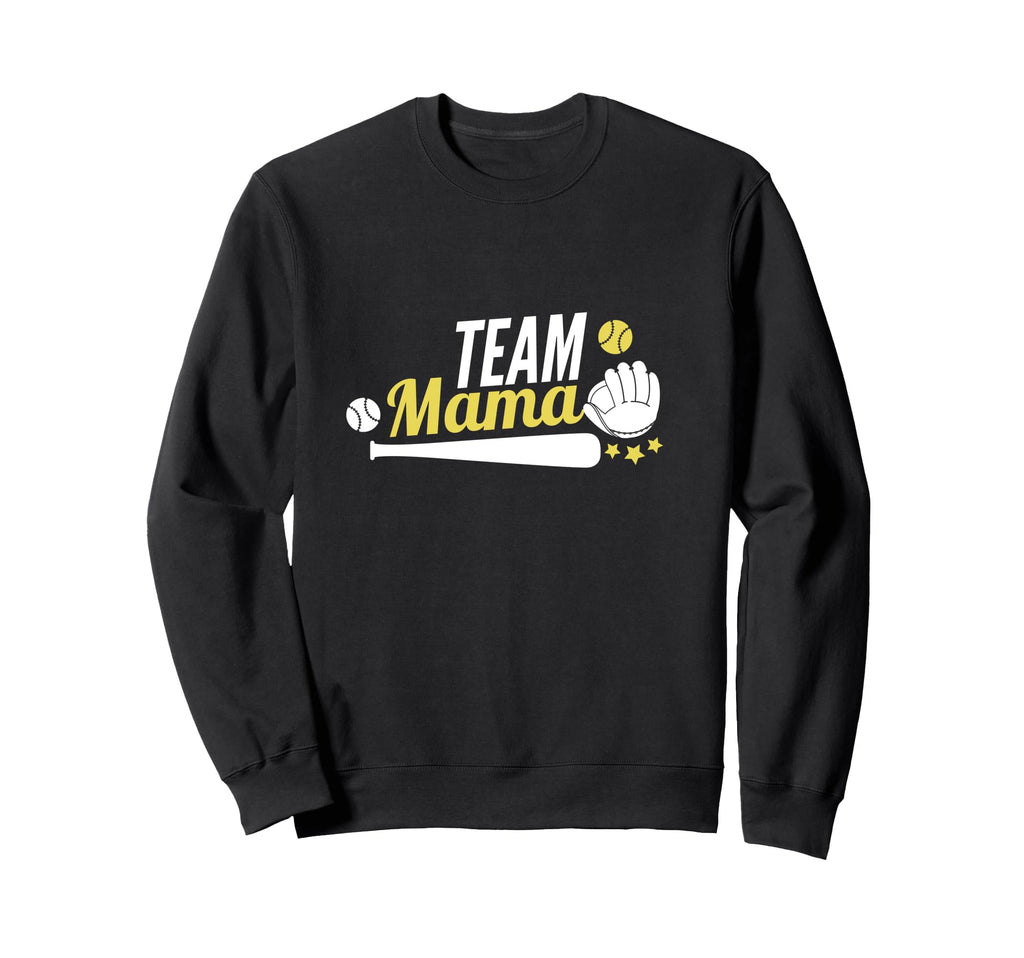 Team Mama Baseball Softball Mom Gift Sweatshirt - Unique Graphic Men Women - T-Shirt, Sweatshirt, Hoodie
