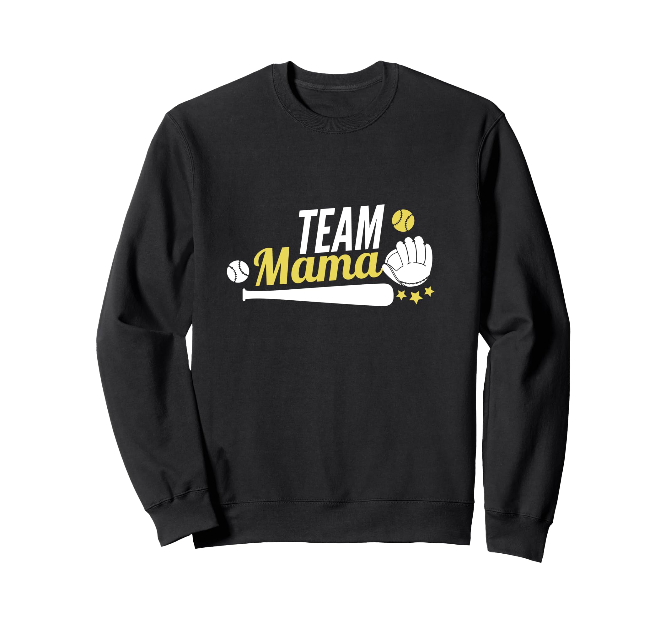 Team Mama Baseball Softball Mom Gift Sweatshirt - Unique Graphic Men Women - T-Shirt, Sweatshirt, Hoodie