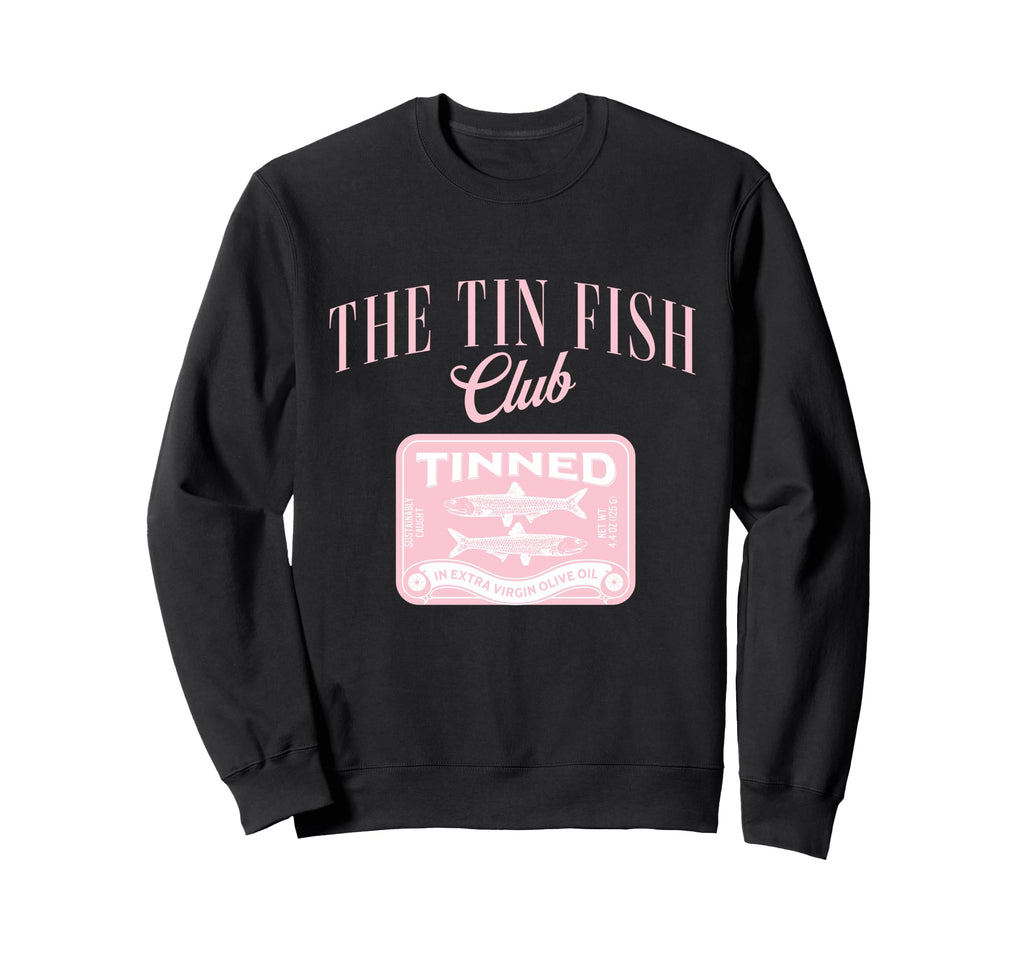 Tin Fish Club Tinned Fish Y2K Sweatshirt - Unique Graphic for Adults - T-Shirt, Sweatshirt, Hoodie